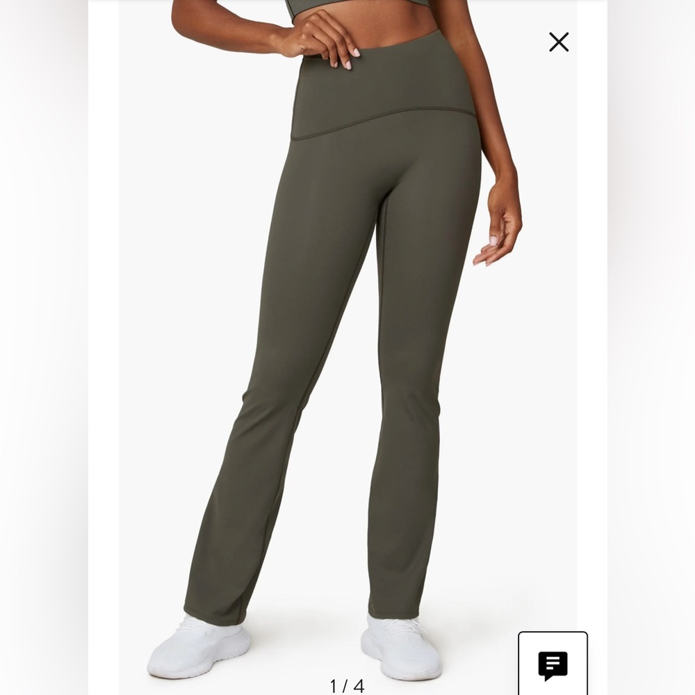 SPANX Olive Green High-Waist Flare Leggings